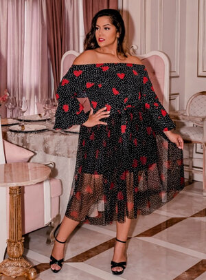 Blusa Plus Size Poá