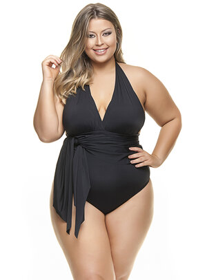 Maiô e Saída de Praia Plus Size Amarração