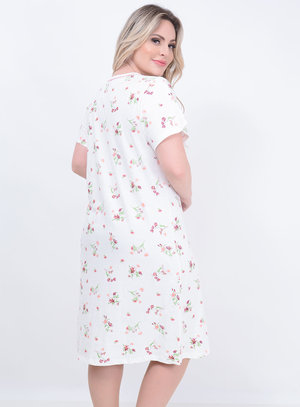 Camisola Camisetão Floral Plus Size