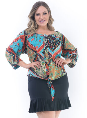 Blusa Plus Size Floral