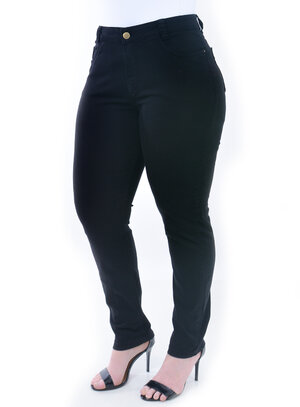 Calça Plus Size Jeans Preta