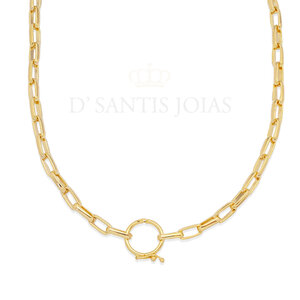 Colar elos delicados com fecho boia NEW ouro