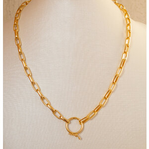 Colar elos delicados com fecho boia NEW ouro