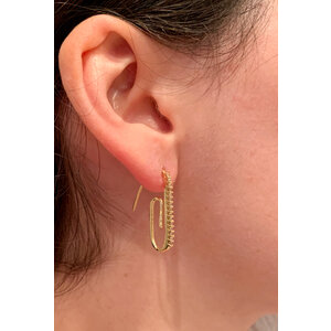 Brinco Clipe cravejado frontal Ouro (unitario)