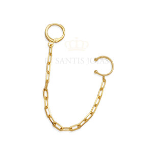 Argola fio cartier com piercing de pressao Ouro (unitario)