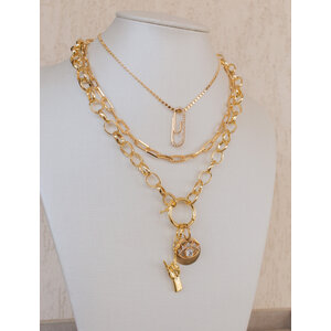 Colar Modelo Cartier elo 1.2cm corrente 50cm