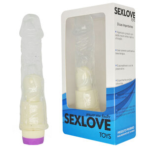 P�nis com Vibrador Perfect Transparente 19,5 cm x 3,5 cm