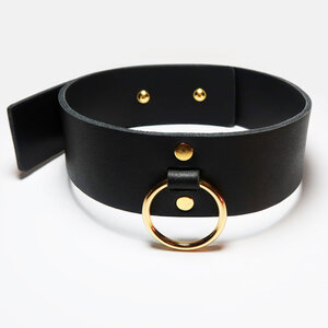 Coleira Celinna em Couro Modelo Mais Largo - Cole��o Sado-Maso Secret Play