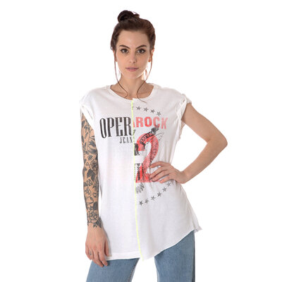 camiseta feminina opera rock