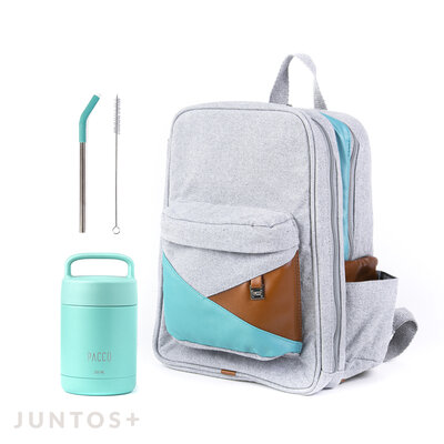 Mochila Rush + Food Jar 350 + Eco Canudo