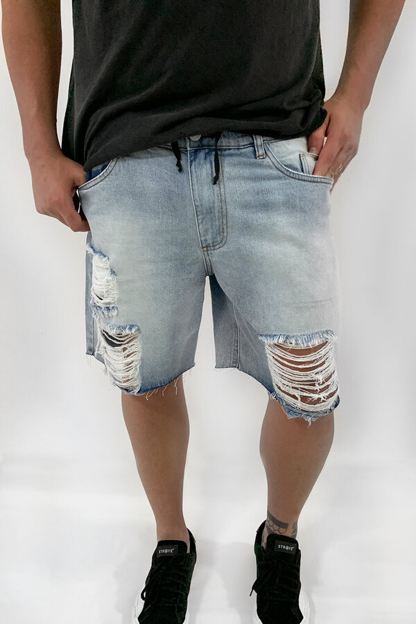 bermuda jeans masculina leader